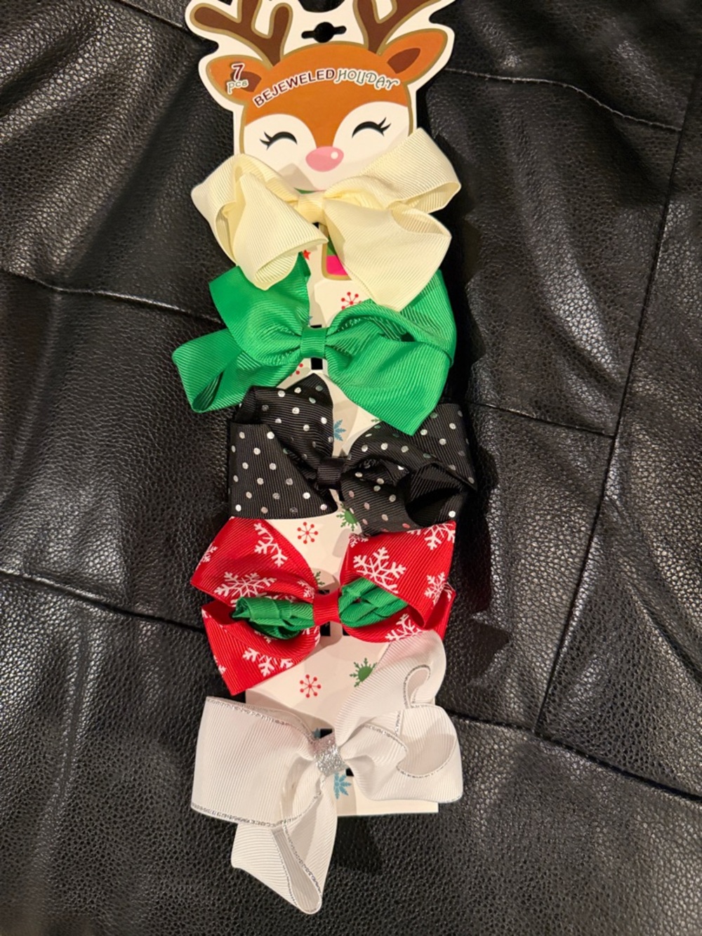 Kids Holiday Bow Set - 5 Assorted Colors NEW